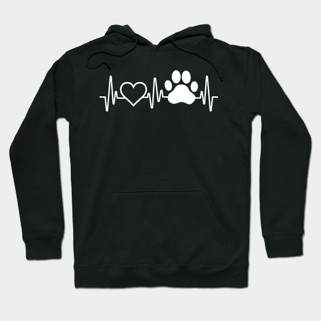 Paw Tshirt Ladies Heartbeat Hoodie by avshirtnation